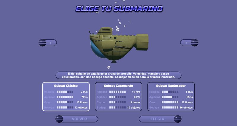 Subcat, elección de submarino